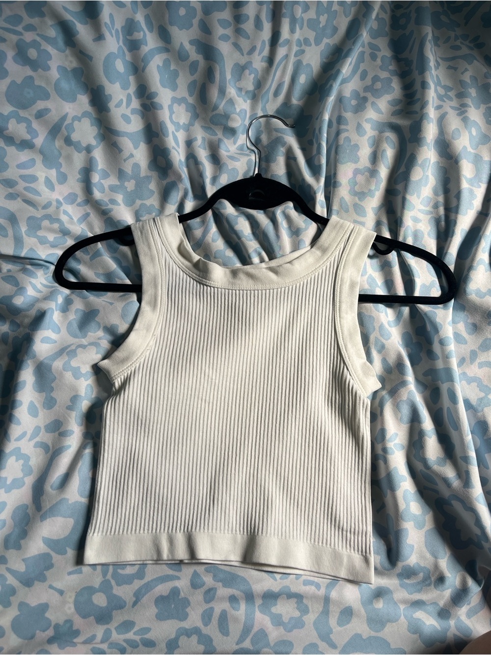 Out from Under: White Ribbed Tank Top -
